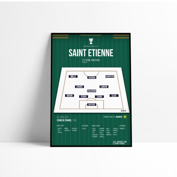 Poster Saint-Etienne ASSE |Coupe de la ligue 2013