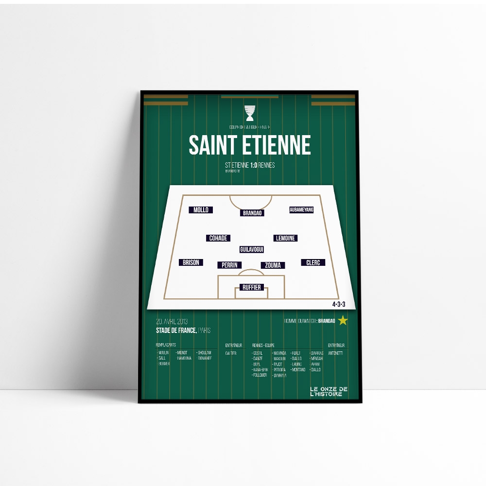 Poster Saint-Etienne ASSE |Coupe de la ligue 2013