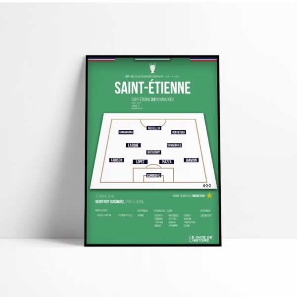 Poster Saint-Etienne ASSE | Coupe des clubs champions européens 1976