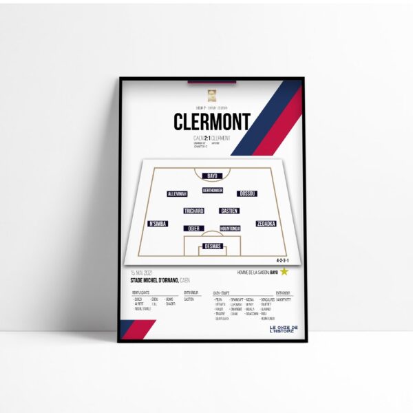 Poster Clermont Foot | 38ème journée ligue 2